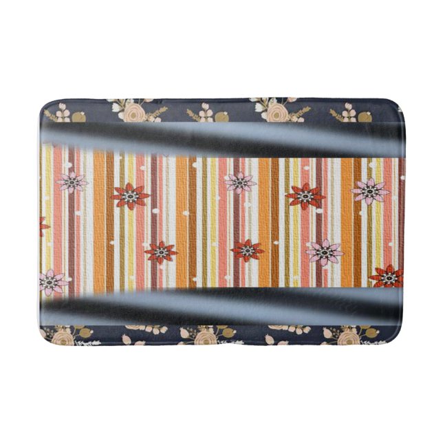 Blommigt Bathroom Bathmat Badrumsmatta (Framsidan)