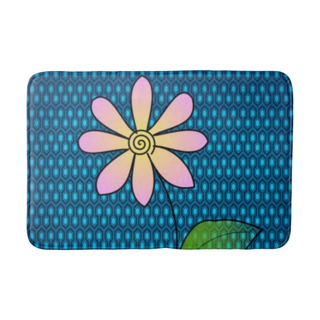 Blommigt Bathroom Bathmat Badrumsmatta (Framsidan)