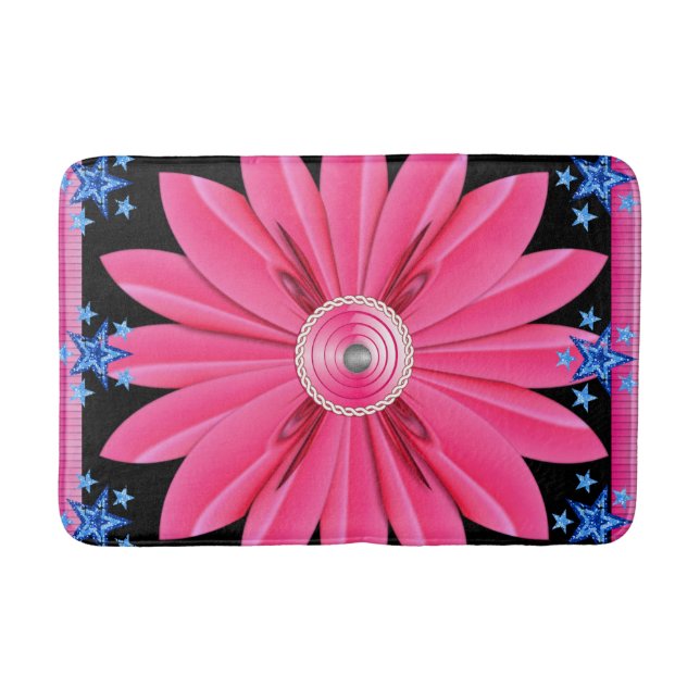 Blommigt Bathroom Bathmat Badrumsmatta (Framsidan)