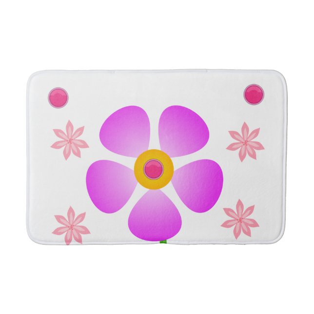 Blommigt Bathroom Bathmat Badrumsmatta (Framsidan)