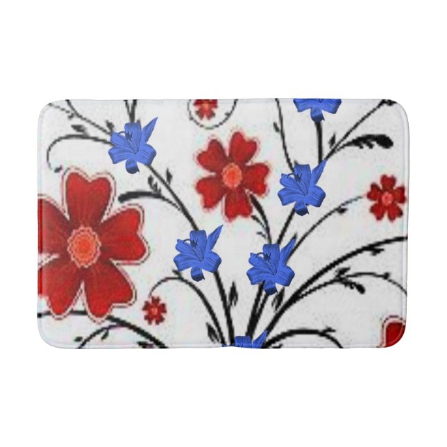 Blommigt Bathroom Bathmat Badrumsmatta (Framsidan)