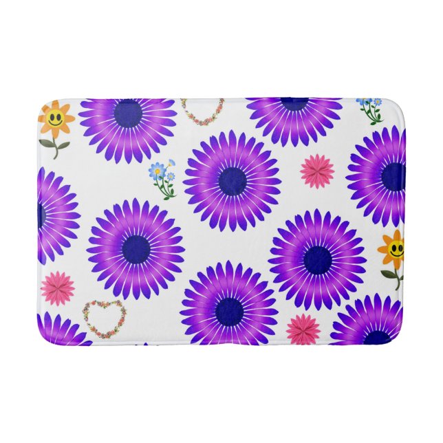 Blommigt Bathroom Bathmat Badrumsmatta (Framsidan)