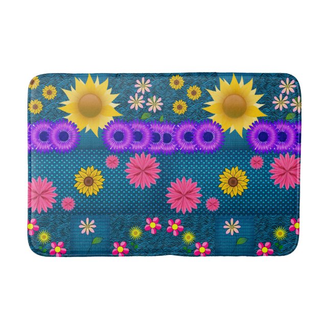 Blommigt Bathroom Bathmat Badrumsmatta (Framsidan)