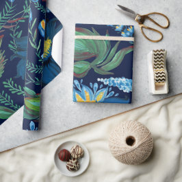 Blommigt Batik-målarfärg ukrainsk folkmålning Stil Presentpapper