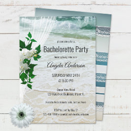 Blommigt Beach Snöre Bachelorette Inbjudningar
