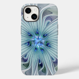 Blommigt Beauty Abstrakt Modern Blue Pastel Flower