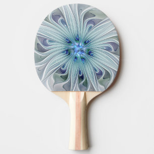 Blommigt Beauty Abstrakt Modern Blue Pastel Flower Pingisracket
