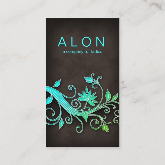 Blommigt Beauty Affärskort Makeup Artist BG Visitkort (Framsida)