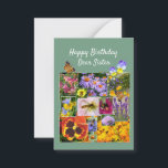 Blommigt Beauty Anpassningsbar Text Sister Birthda Anteckningskort<br><div class="desc">Detta vackra urval av foton samlades ursprungligen för en tävling och delades här för att naturen älskare skulle kunna njuta av. Färgfullt höst löv har också halkat in i bild!</div>