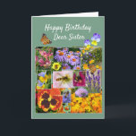 Blommigt Beauty Anpassningsbar Text Sister Birthda Anteckningskort<br><div class="desc">Detta vackra urval av foton samlades ursprungligen för en tävling och delades här för att naturen älskare skulle kunna njuta av. Färgfullt höst löv har också halkat in i bild!</div>