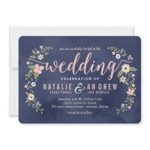 Blommigt Beauty Editable Färg bröllopsinbjudan