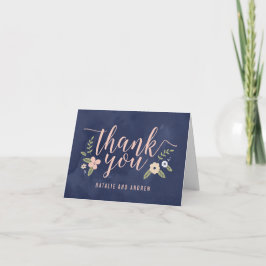 Blommigt Beauty Editable Färg tack ditt kort