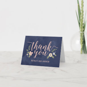 Blommigt Beauty Editable Färg tack ditt kort