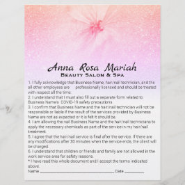 *~* Blommigt Beauty Liability Waiver Flyer