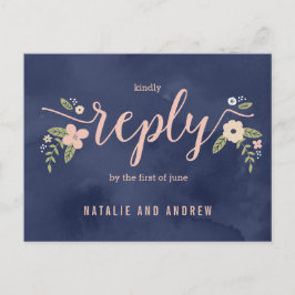 Blommigt Beauty OSA Postcard Editable Färg Inbjudan Vykort