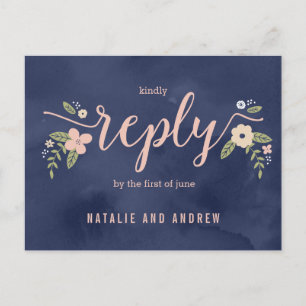 Blommigt Beauty OSA Postcard Editable Färg Inbjudan Vykort