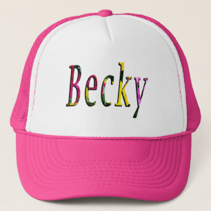 Blommigt Becky Namn Logotyp Truckerkeps