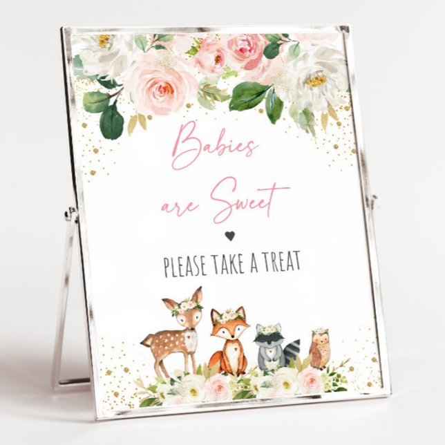  Blommigt Bedragskylt för babyskor på trädland Poster (Skapare uppladdad)