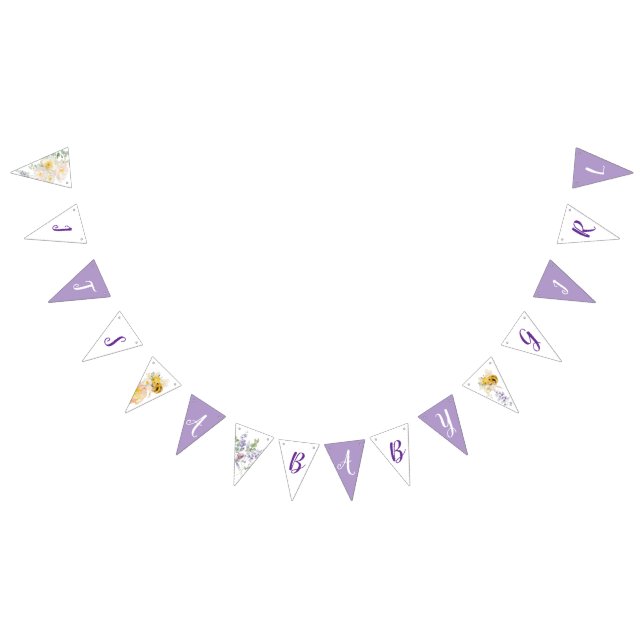 Blommigt Bee Bunting Banner Vimplar (Alla)
