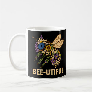 Blommigt Bee Fusion Bee-användbar Kaffemugg