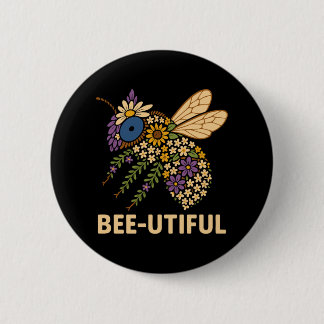 Blommigt Bee Fusion Bee-användbar Knapp