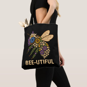 Blommigt Bee Fusion Bee-användbar Tygkasse