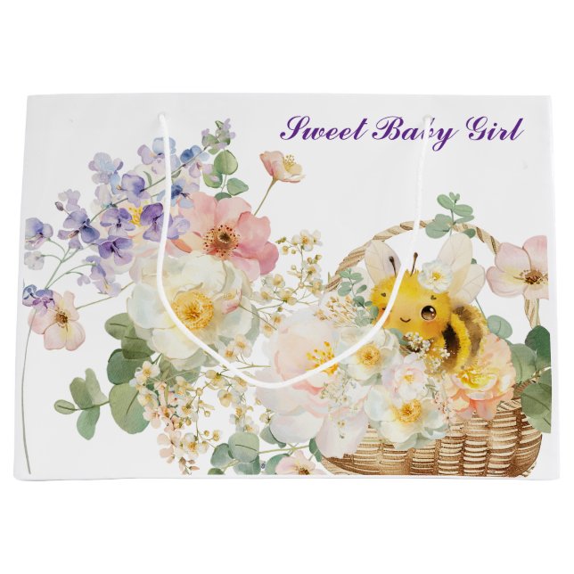 Blommigt Bee Gift Bag (Framsidan)