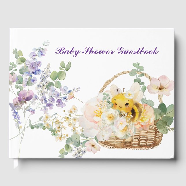 Blommigt Bee Guestbook Gästböcker (Framsida)