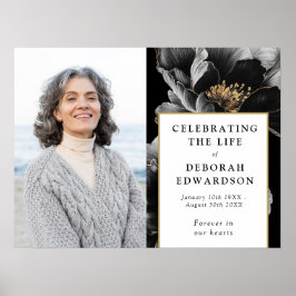 Blommigt Begraver Firande i livets fototecken Poster