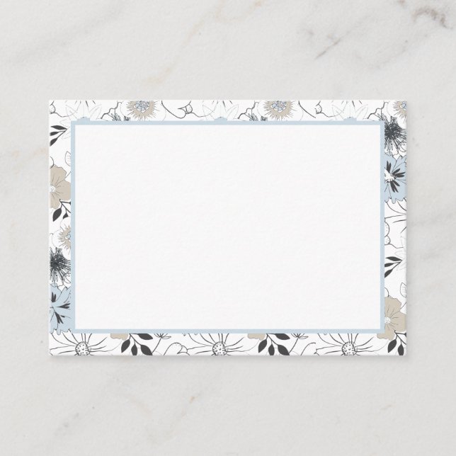 Blommigt-bekräftelse för att göra anteckningskort visitkort (Framsida)