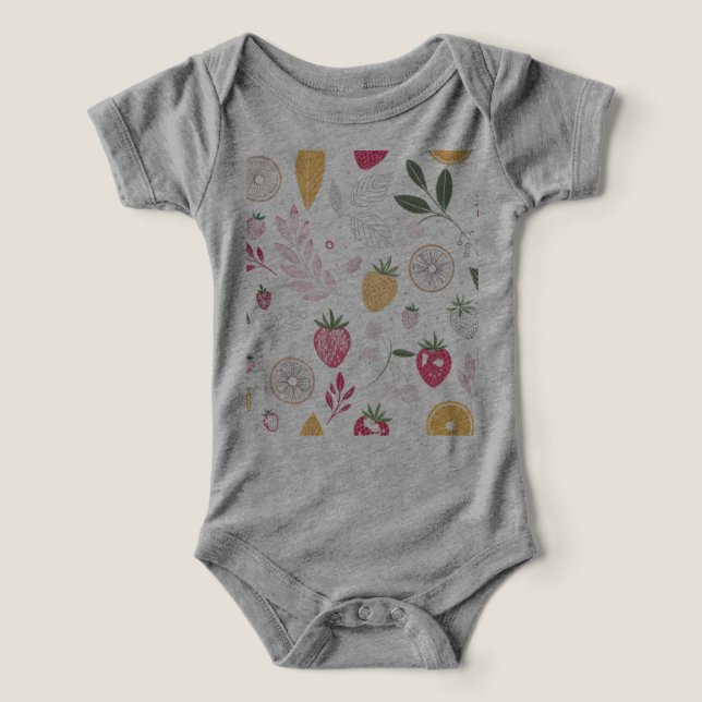 "Blommigt Bella+Canvas Infant Tri-Blend One Biet" T Shirt (Design Framsida)