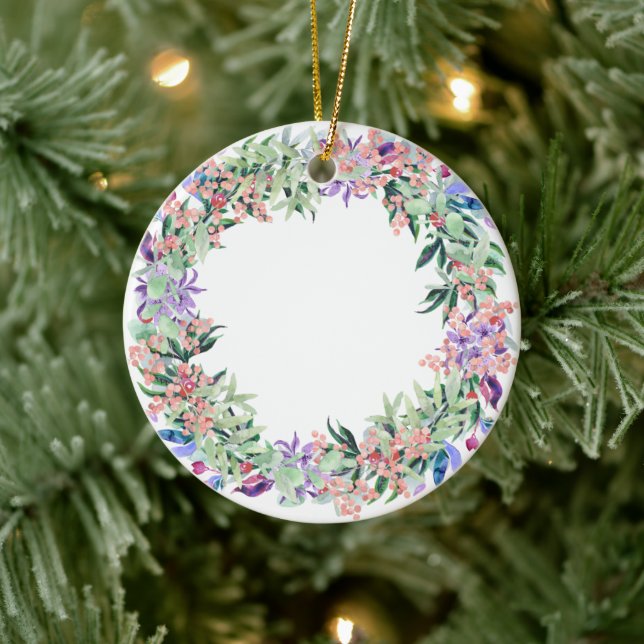 Blommigt Berries Wandan Julgransprydnad Keramik (Träd)