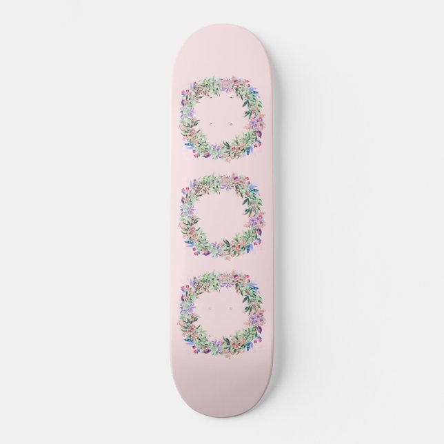 Blommigt Berries Wandan Mini Skateboard Bräda 18,5 Cm (Framsida)