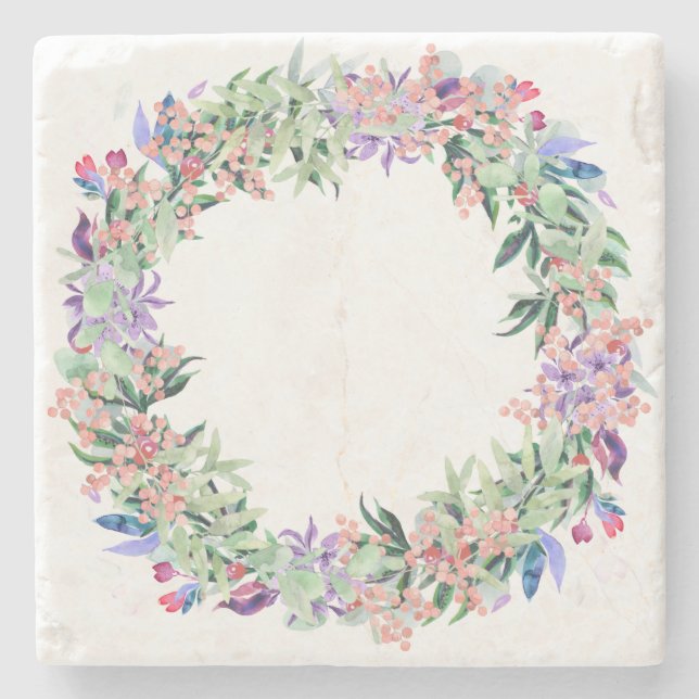 Blommigt Berries Wandan Stenunderlägg (Framsidan)