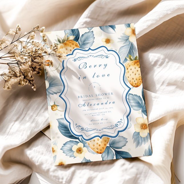 Blommigt Berry Chic Möhippa Inbjudningar (Skapare uppladdad)