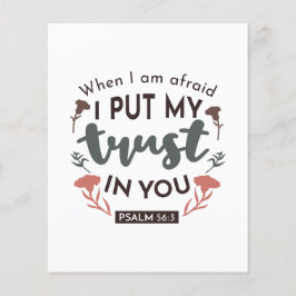 Blommigt Bible Verse Art "Jag litar på dig" Flygblad