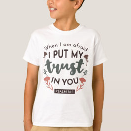 Blommigt Bible Verse Art "Jag litar på dig" T Shirt