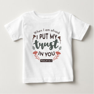 Blommigt Bible Verse Art "Jag litar på dig" T Shirt
