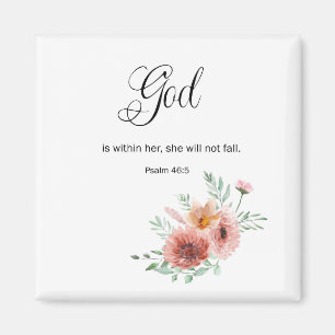 Blommigt Bible Verse Magnet