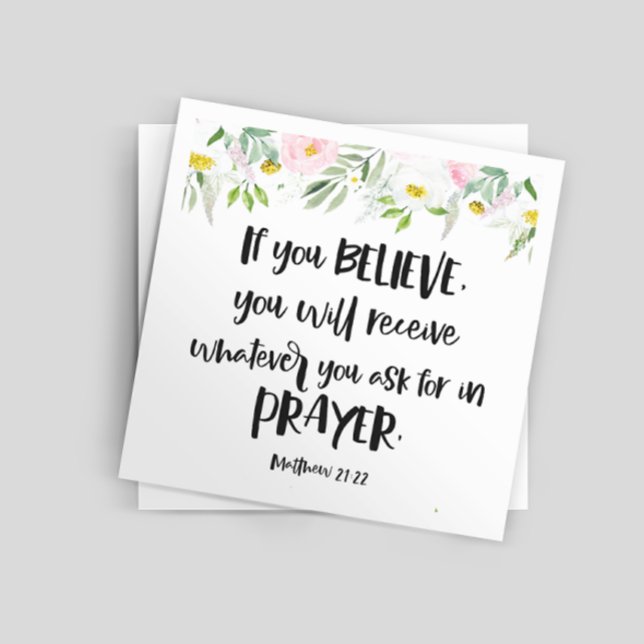 Blommigt Bible verse Pappersservett (Skapare uppladdad)