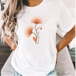 Blommigt Bible Verse Top, Kvinnans kristna T Shirt