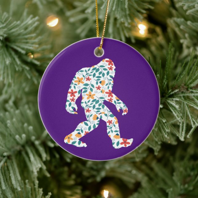 BLOMMIGT BIGFOOT        JULGRANSPRYDNAD KERAMIK (Träd)