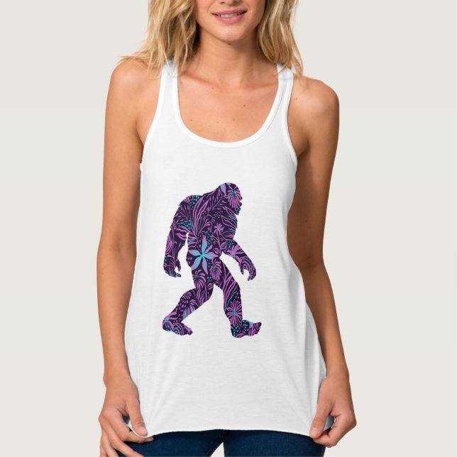 BLOMMIGT BIGFOOT LINNE MED RACERBACK  (Framsida)