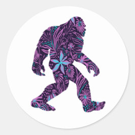 BLOMMIGT BIGFOOT RUNT KLISTERMÄRKE