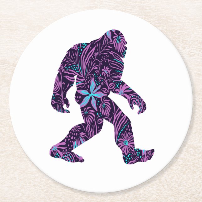 BLOMMIGT BIGFOOT UNDERLÄGG PAPPER RUND (Framsidan)