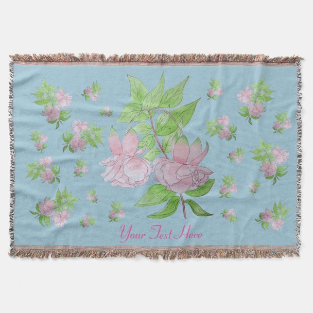 blommigt bild av klasar av blommor av söt rosa filt (Framsidan)