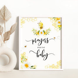 Blommigt bin Prayers för baby Poster