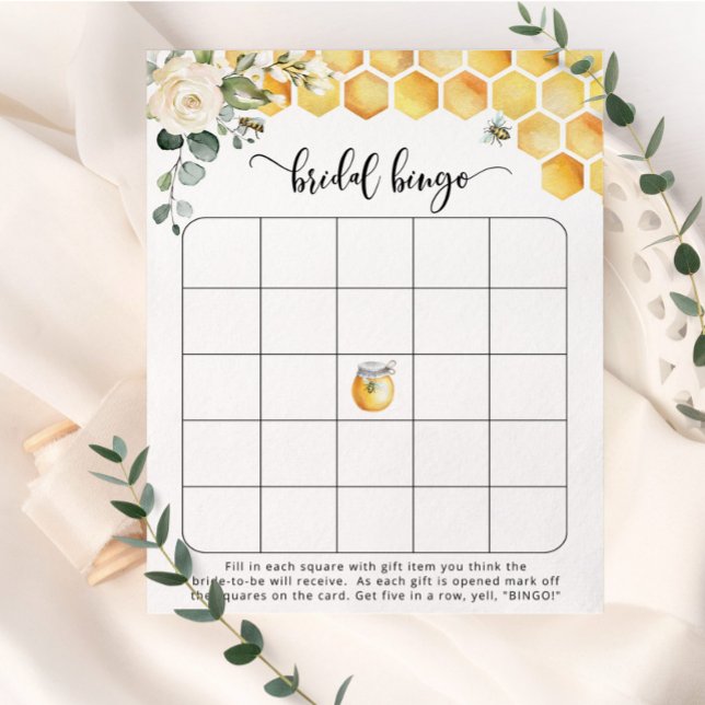 Blommigt Bina möhippa bingo-spel (Skapare uppladdad)