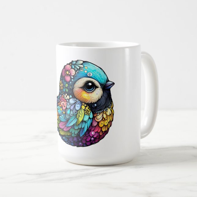 Blommigt Bird Harmony Kaffemugg (Framsida höger)