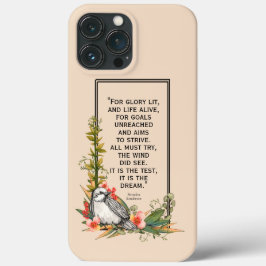 Blommigt Bird iphone case w/Sanderson citat